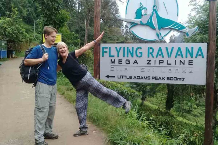 Our guests in Flying Ravana Adventure Park in Ella