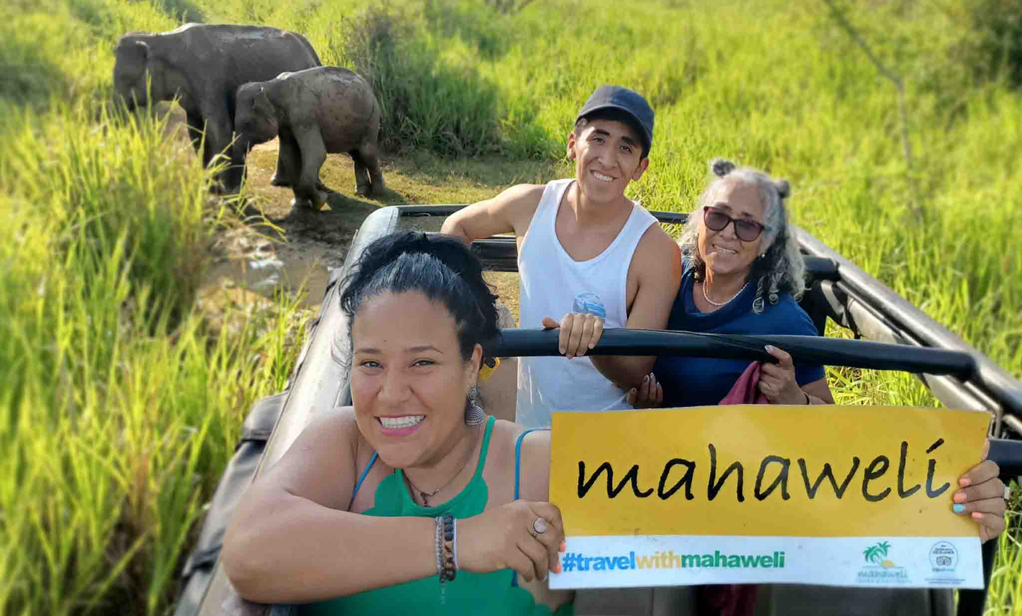 Mhaweli Tours Guests During their 15 Day Sri Lanka Tour in Minneriya National Park