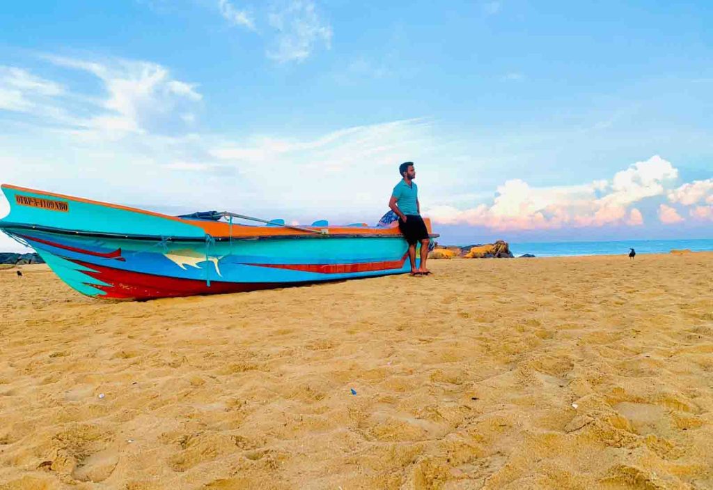 Beautiful Evening at Negombo Beach in Sri Lanka