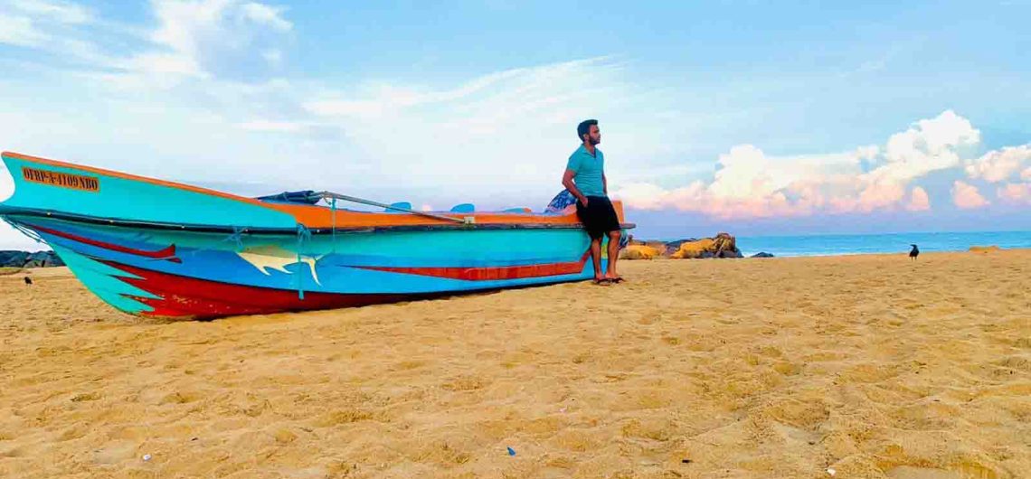 Beautiful Evening at Negombo Beach in Sri Lanka