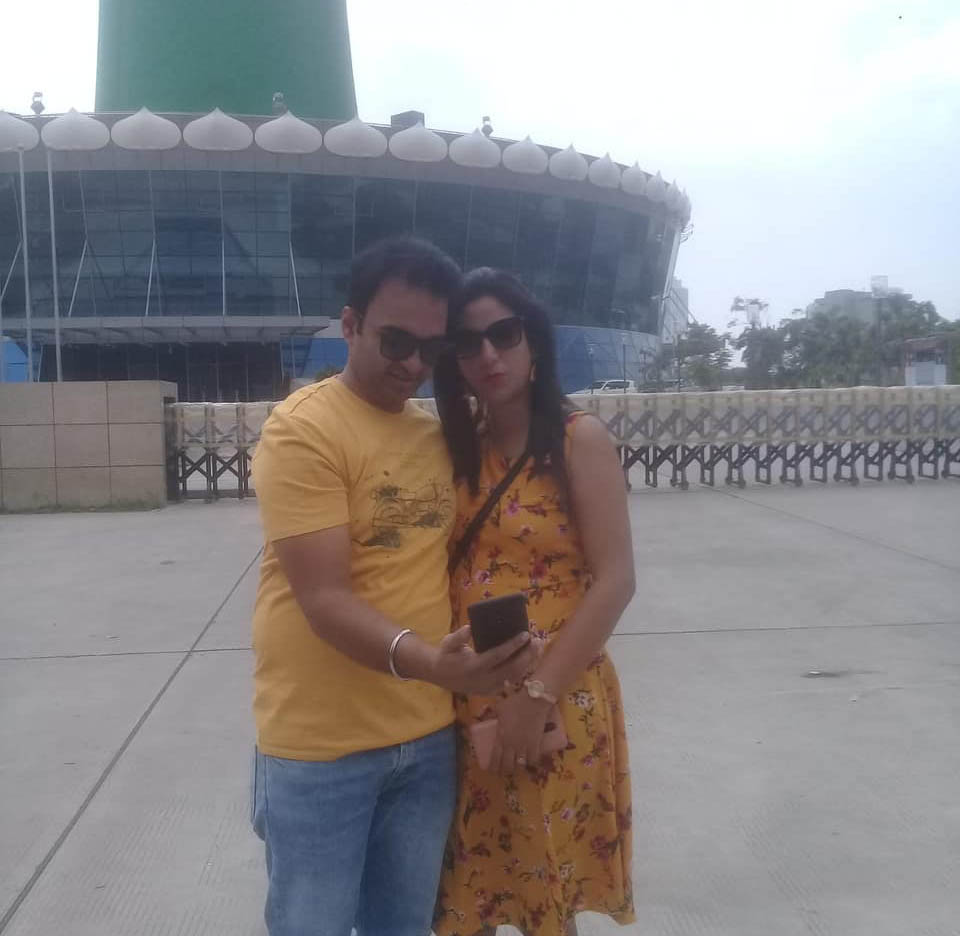 Infront of Lotus Tower in Colombo