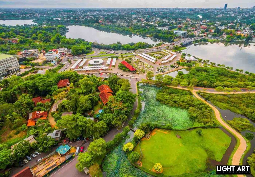 Diyatha Uyana and Its Park Aerial View