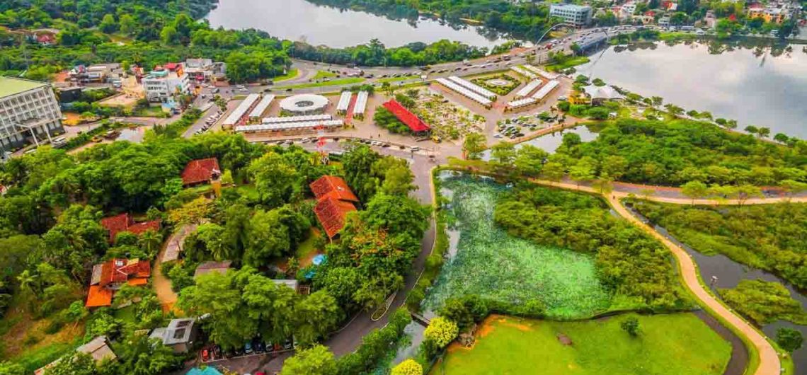 Diyatha Uyana and Its Park Aerial View