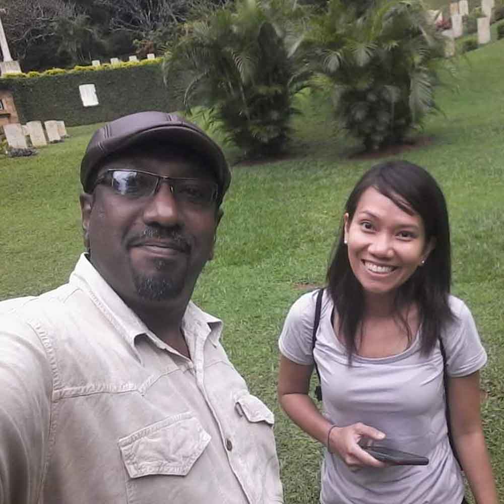 Our Chauffeur with guest during the Kandy Day Tour