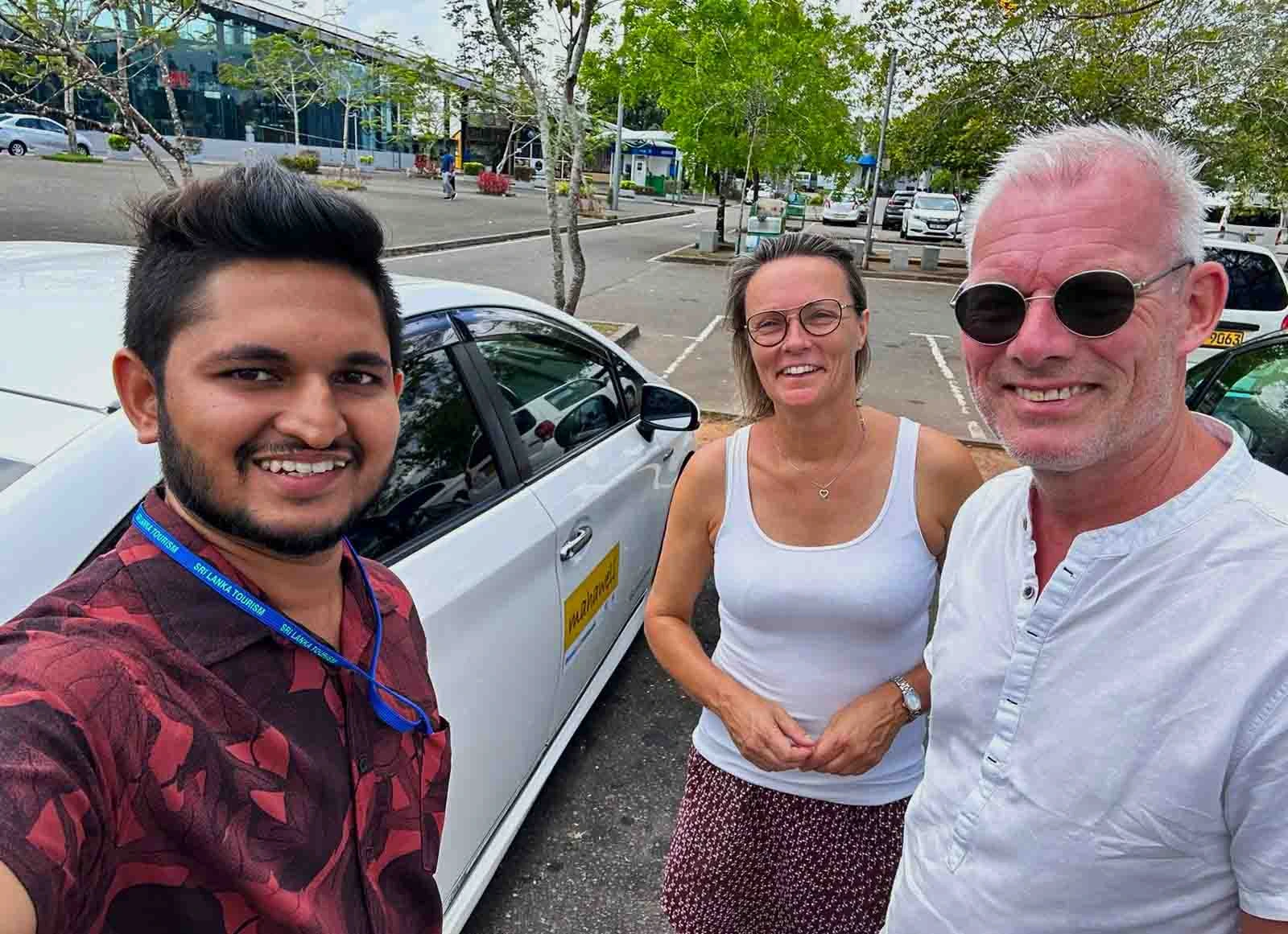 Guests of Mahaweli Tours Starting their Negombo City Tour